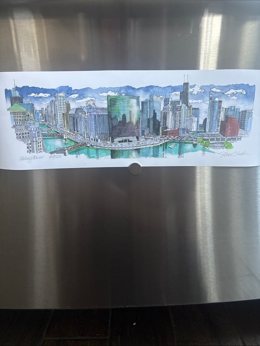 Chicago River Cityscape Wall Art Print